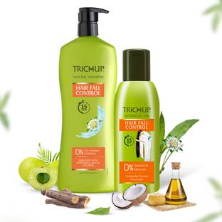 TRICHUP Hair Fall Control Kit Oil 200ml, Shampoo 640ml