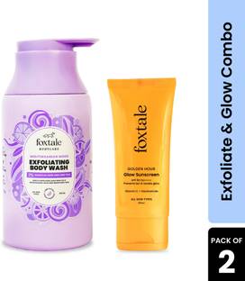 Foxtale Exfoliate & Glow Combo for Body Acne, Tan & Smooth Skin