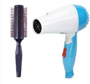 HINSHITSHU Premium Round Hair Styling Brush With Professional 1290 Hair Dryer