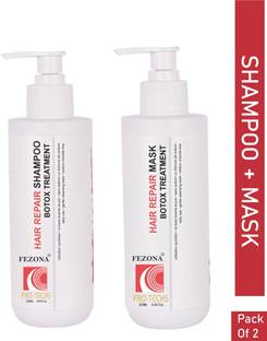 FEZONA Pro Tech Botox Keratin Shampoo 250 ml + Hair Mask 250 ml Pack of 2