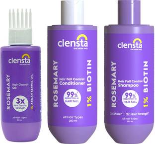 Clensta Rosemary Anti Hair Fall Spa Kit (Hair oil 150 ml + Shampoo 250ml + Conditioner 250 ml)