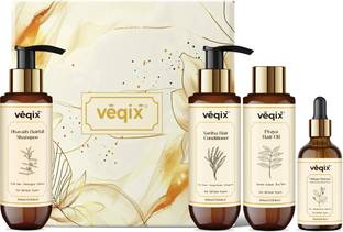 veqix Hair Growth Combo | Hair Fall Hair Oil | Hair Fall Shampoo | Hair Growth Serum | Hair Conditioner (4 Items in the set)
