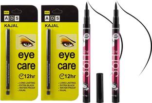 SumSh Eye Care 2 Kajal, 2 Eyeliner 36h