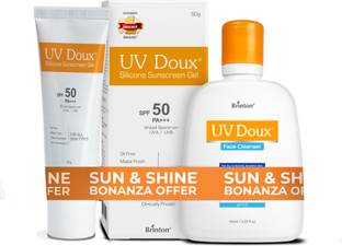 Brinton UV Doux Sunscreen Gel SPF50 PA+++ 50g & UV Doux Face Cleanser 125ml