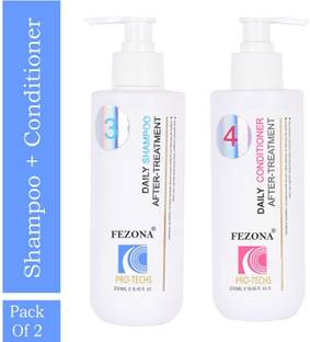 FEZONA Pro-Techs Keratin Daily Shampoo 250 ml + Pro Techs Keratin Daily Conditioner 250 ml ( Pack Of 2 )