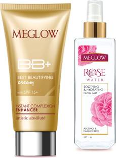 meglow BB+ beautifying cream with spf15 and rose water