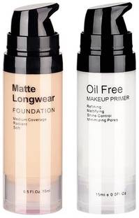 MYEONG Daily Wear Make up Primer for Face Makeup And Foundation Smooth Long lasting Non-Sticking Combo Kit