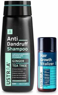 USTRAA Hair Growth Vitalizer - 100ml & Anti Dandruff Shampoo - 250ml