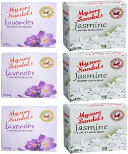 Mysore Sandal's Jasmine and Lavender Soap 150g Each Pack