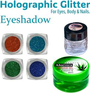 VOZWA Holographic glitter eyeshadow 4 color shade
