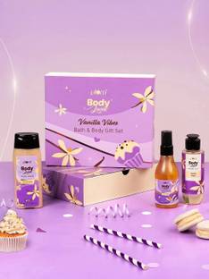Plum BodyLovin' Vanilla Vibes Bath & Body Gift Set | Body Wash | Body Mist | Body Oil