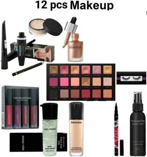 FLIPZON Professional HD Waterproof Makeup Kit Combo For Women & Girls All Products In 1 Kit Set Of 12