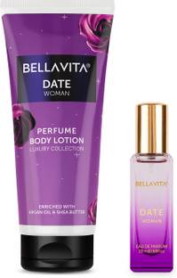 BELLAVITA Date Perfume & Date Perfume Body Lotion Combo|Long lasting Fragrance|