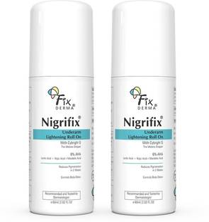 Fixderma Nigrifix Lightening Under Arm Roll On With 6% AHA, Brightens Skin for Men & Women (Pack of 2)