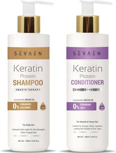SEVAEN Keratin Smooth Shampoo With Keratin Smooth Conditioner (2 Items in the set)