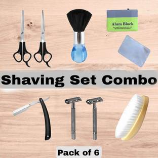 ShopCircuit 8 in 1 Shaving Kit for men with Travel Pouch | Gifts for men