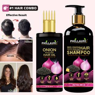 Phillauri Red Onion Shampoo + Red Onion Hair Growth Oil For Hair Fall Control Combo