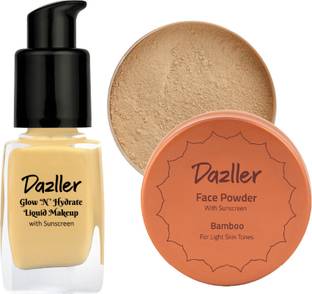 Dazller Face Combi Pack (Bamboo) : Moisturizing Liquid Makeup, 27mL + Face Powder, 30g