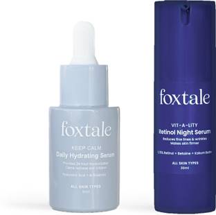 Foxtale Firmer Skin Duo Skin Care Kit Combo | Retinol Night Serum + Hydrating Serum