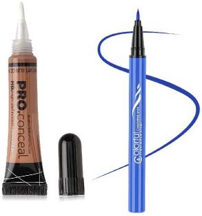SEUNG PROFESSIONAL BLUE SKETCH EYELINER WITH PRO CONCEALER COMBO FOR WOMEN