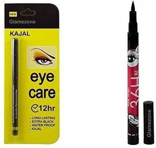 Glamezone Eye Care Kajal with Sketch 36hr Pen Eyeliner