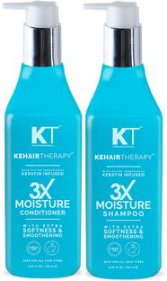 KEHAIRTHERAPY Sulfate-free 3X Moisture Shampoo & Conditioner 250 ml - For All Hair Types (Pack Of 2)