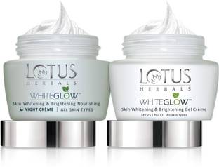 LOTUS HERBALS WhiteGlow Skin Whitening & Brightening ( Gel Cream-40gm + Nourishing Night Cream-40gm )