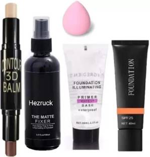 Hezruck MAKEUP 3D BALM STICK WITH GLAMOROUS GLOW SKIN FACE MAKEUP COMBO