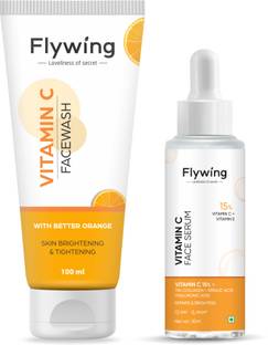 flywing 15% Vitamin C Face Serum with Skin Brightening Vitamin c Face Wash