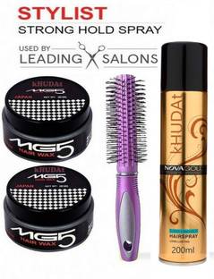 kHUDAt Architectural Ambition N0VA setting Spray & 2 Mg5 & Salon Comb Hair Spray
