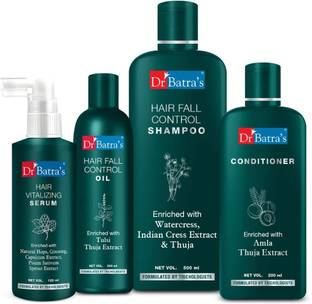 Dr Batra's Hair Vitalizing Serum 125 ml, Hair Fall protect Shampoo - 500 ml, Hair Fall protect Oil- 200 ml and Conditioner 200 ml