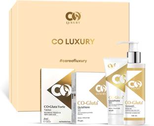 CO Luxury Glutathione Combo of Facewash,Tablets,Soap & Cream | Skin Brightening