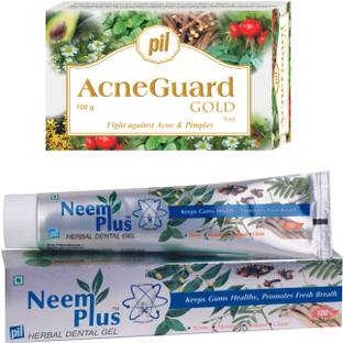 Pil Combo of Acneguard Gold Soap (100g) With Neem Plus Herbal Dental Gel (100g)
