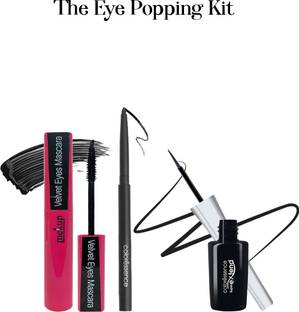 COLORESSENCE Eye Popping Kit (Eye Makeup Kit) - Kajal, Mascara, Eyeliner