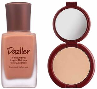 Dazller Face Combi Pack (Soft Caramel R34) : Moisturizing Liquid Makeup, 27mL