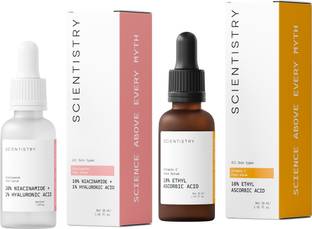 Scientistry Face Serum Combo With Niacinamide & Vitamin C | 30+30 ML