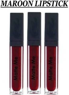 DREAM BELLA Non Tran0sfer Longlasting Sensational Liquid Matte Lipstick (Maroon Touch, 24 ml)3 pack