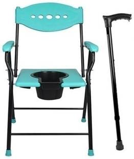 cutfine Free single leg stick with Commode chair,Bedside commode chair,Toilet chair Commode Chair