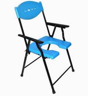 cutfine Foldable Shower Commode Chair For Toilet,Comfortable For Elderly Pregnant Women Commode Chair
