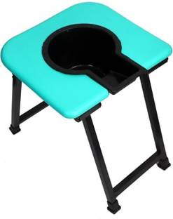 coredeal Imported Folding Commode Stool For Disable Person (Light Weight & Heavy Duty) (AQUA GREEN) Commode Shower Chair