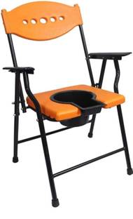 WALKERNIVE Folding Commode Chair for unisex/ADULT Comfortable Safe chair Commode Shower Chair