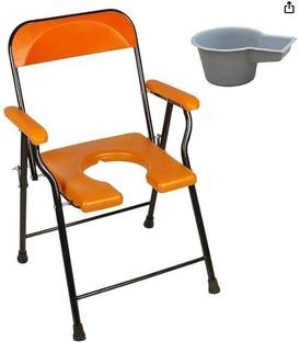 Yash Enterprises Best quality Folding commode chair for old age and physical disabilied Commode Chair