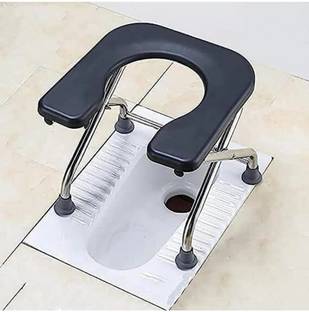 GROWDEALS COMMODE CHROME STOOL Commode Chair