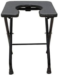 MEDICORE Foldable with anti skid rubber legs Commode Chair