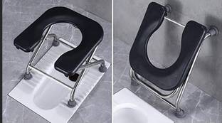 BEDICIA Folding Elderly Disabled Men and Pregnant Women Shower and Bathing Commode Chair