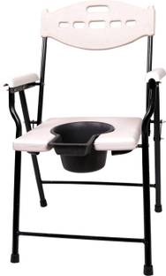 SVS SURGICAL Commode Over Toilet, Bedside Commode Chair, with Bucket Commode Chair (White) Commode Shower Chair