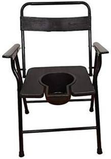 FORESTCLOUD for unisex/ADULT Comfortable Safe chair Commode Chair(Black With pot) Commode Shower Chair