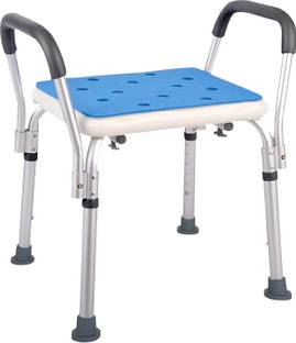 FLAMINGO Classic Assembly Shower Bathing Chair / Stool with Anti-Slip Rubber Shower Chair