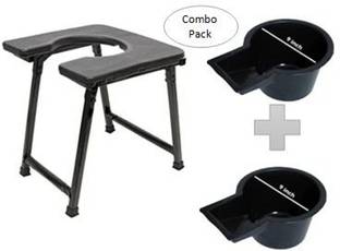 cutfine Foldable Toilet seat bathroom stool Portable bedside Commode Shower Chair Shower Chair