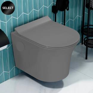 Plantex Ceramic Wall Hung Western Toilet/Rimless Commode/Soft Close Toilet Seat-P Trap (APS-775) Western Commode